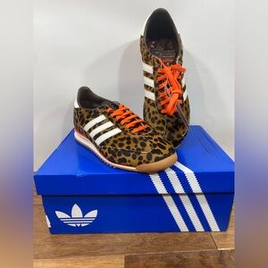 NIB Sz 6 Adidas originals SL 72 OG Animal Print Sneakers brown black Orange